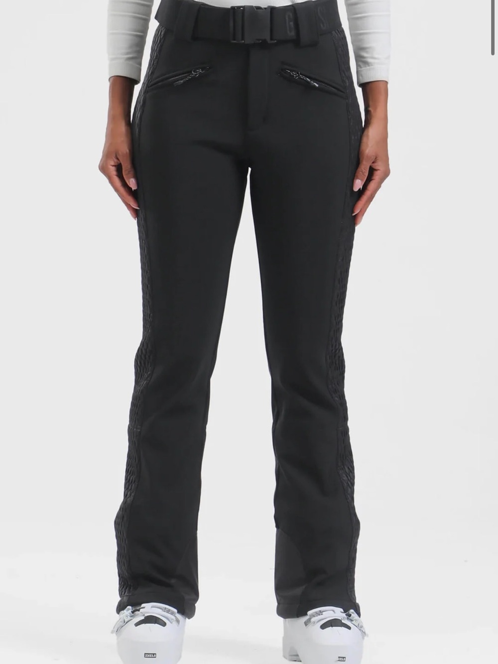 GSOU SNOW Women's Black Slim Fit Waterproof Snow Pants Small